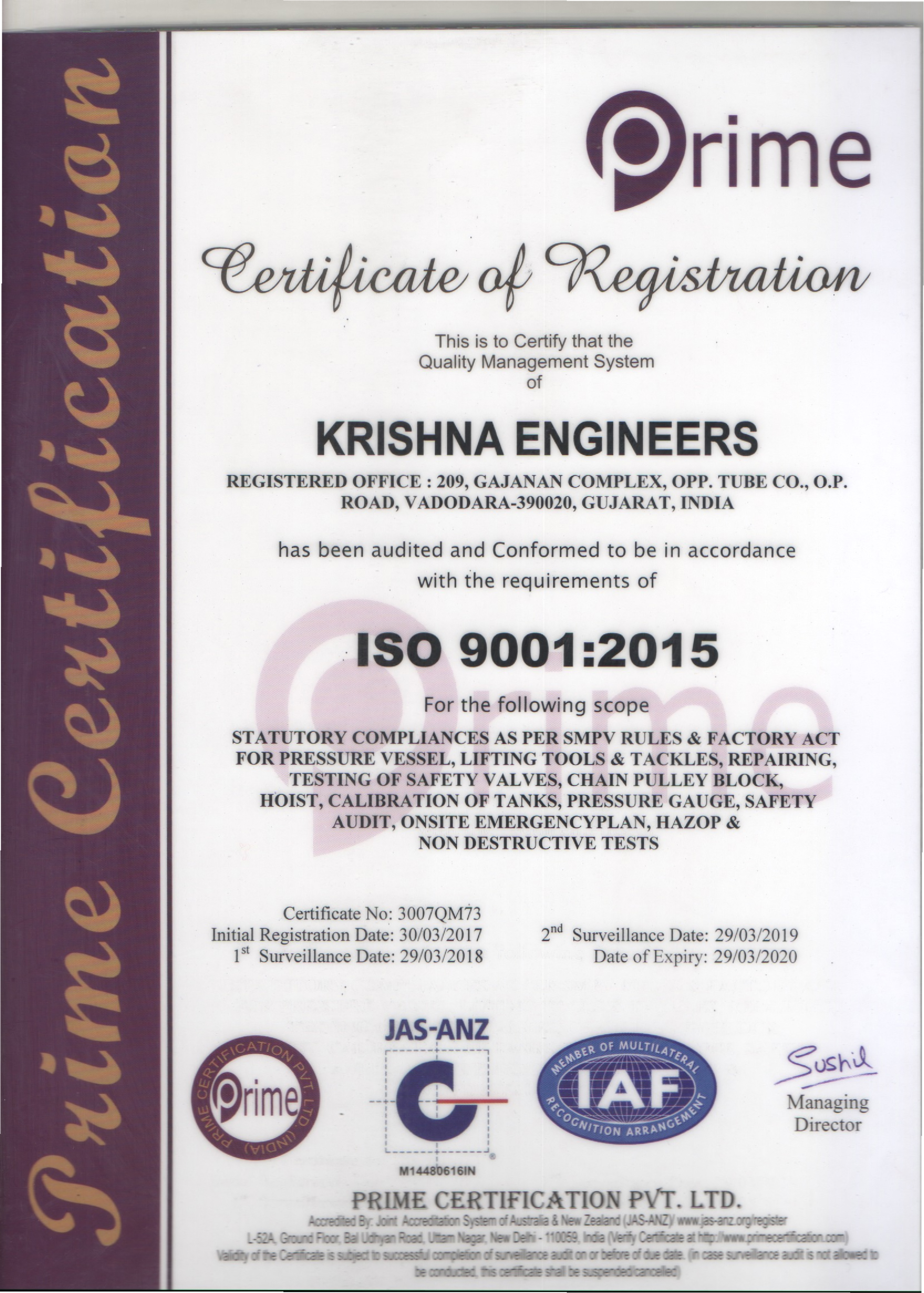 Certification